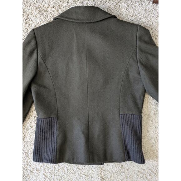 Tahari ASL Pea Coat Blazer Womens 6 Brown Wool Career Work Preppy Old Money - Picture 8 of 9